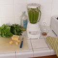 Making Fresh Pesto Sauce