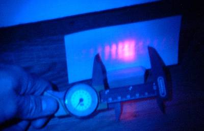Measuring the interference pattern with calipers
